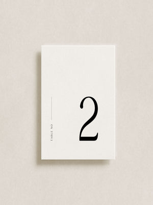 Avoca Table Numbers